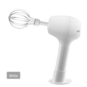 Wireless Portable Electric Food Mixer (Color: White)