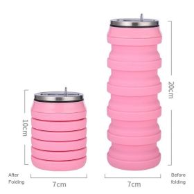 Foldable Silicone Water Cup (Color: 2, Capacity: 480ml)