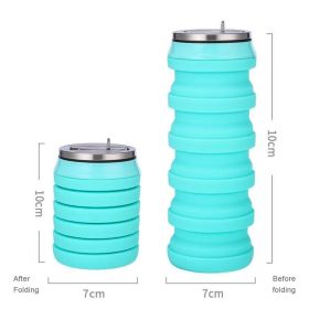 Foldable Silicone Water Cup (Color: 3, Capacity: 480ml)