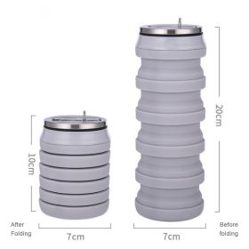 Foldable Silicone Water Cup (Color: 1, Capacity: 480ml)