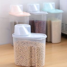 Kitchen Cereals Jar; Airtight Food Storage Containers (Color: Gray)