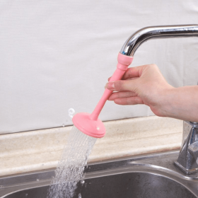 Kitchen Faucet; Adjustable Tap; Extender Faucet (Color: Pink)