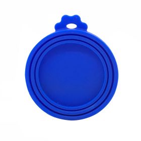 Reusable Food Storage Keep Fresh Tin Cover Cans (Color: Deep Blue)