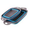 Collapsible Colander Silicone Square Strainer With Handle