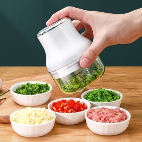 Household Small Electric Mini Food Processor Garlic Masher (Color: Green)