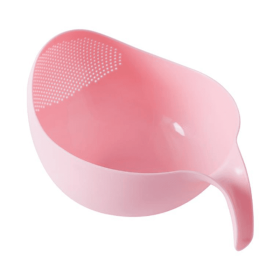Rice Washer Quinoa Strainer (Color: Pink, size: L)