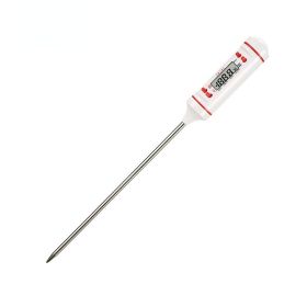 Kitchen Meat Thermometer W/ Probe, Digital LCD Display (Color: White)