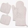 Silicone & Cotton Double-Layer Heat Resistant Oven Mitts