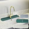 1pc Silicone Sink Faucet Mat Splash Guard Dish Drying Mat