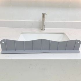 1pc Silicone Sink Faucet Mat Splash Guard Dish Drying Mat (Color: Gray, size: L(splash Guard))