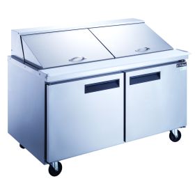 Commercial 2-Door Stainless Steel Refrigerator Food Prep Table (Refrigerant: R290, Material: Stainless Ateel)