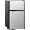 3.2 cu ft. Compact Stainless Steel Refrigerator Freezer