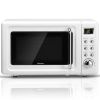 Retro Microwave w/ 5 Micro Power & Auto Cooking Function