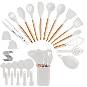 35Pc Kitchen Utensils Set (Color: White)