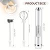 Milk Frother Handheld Rechargeable W/ 2pcs Stainless Whisk