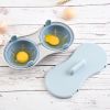 Microwave Egg Poacher; Silicone Double Egg Poaching Cups