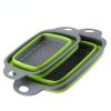 Collapsible Colander Silicone Square Strainer With Handle