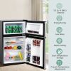3.2 cu ft. Compact Stainless Steel Refrigerator Freezer