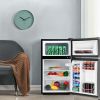 3.2 cu ft. Compact Stainless Steel Refrigerator Freezer