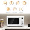 Retro Microwave w/ 5 Micro Power & Auto Cooking Function