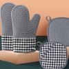 Silicone Oven Mitts; Heat Insulation Pad