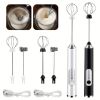Milk Frother Handheld Rechargeable W/ 2pcs Stainless Whisk