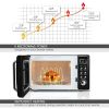 Retro Microwave w/ 5 Micro Power & Auto Cooking Function