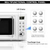 Retro Microwave w/ 5 Micro Power & Auto Cooking Function