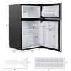 3.2 cu ft. Compact Stainless Steel Refrigerator Freezer
