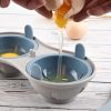 Microwave Egg Poacher; Silicone Double Egg Poaching Cups