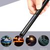 Electric Lighter Flameless Windproof USB W/ Safety Lock