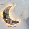 Wall Mounted Decorative Shelf for Moon Moth Butterfly Lamp