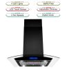 36" Stainless Steel Island Mount Range Hood w/LED Lights