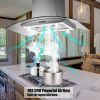 36" Stainless Steel Island Mount Range Hood w/LED Lights