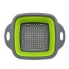 Collapsible Colander Silicone Square Strainer With Handle