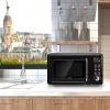 Retro Microwave w/ 5 Micro Power & Auto Cooking Function