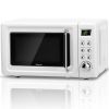 Retro Microwave w/ 5 Micro Power & Auto Cooking Function