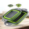 Collapsible Colander Silicone Square Strainer With Handle