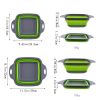 Collapsible Colander Silicone Square Strainer With Handle